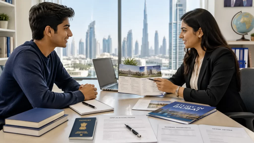 Dubai university admission process for Indian students